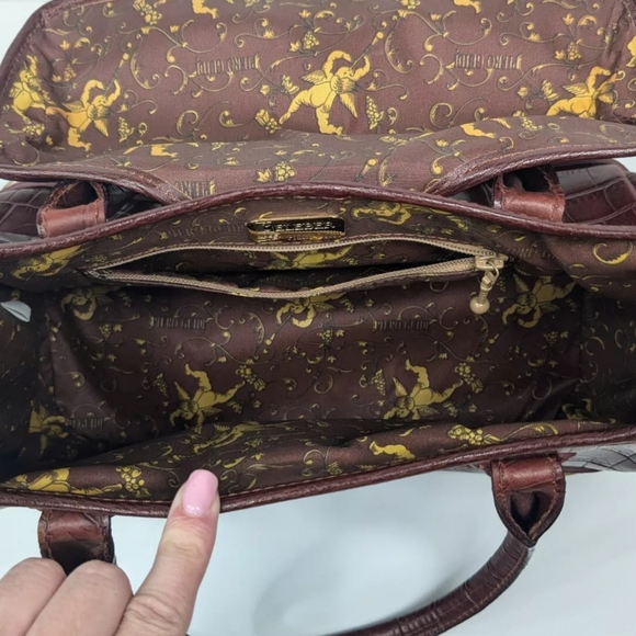 Celeber PIERO GUIDI Vintage Purse Collectors Bag Italy Leather Silk Key Lock - Picture 13 of 16